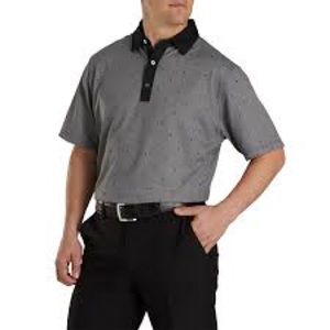 FJ FootJoy Birdseye Argyle Print Polo Size Medium